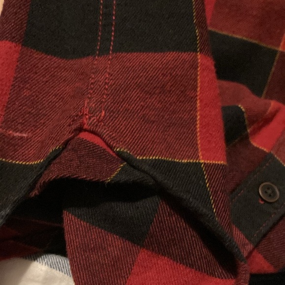 Wind River red/black plaid button down farmer shirt. - Picture 5 of 8